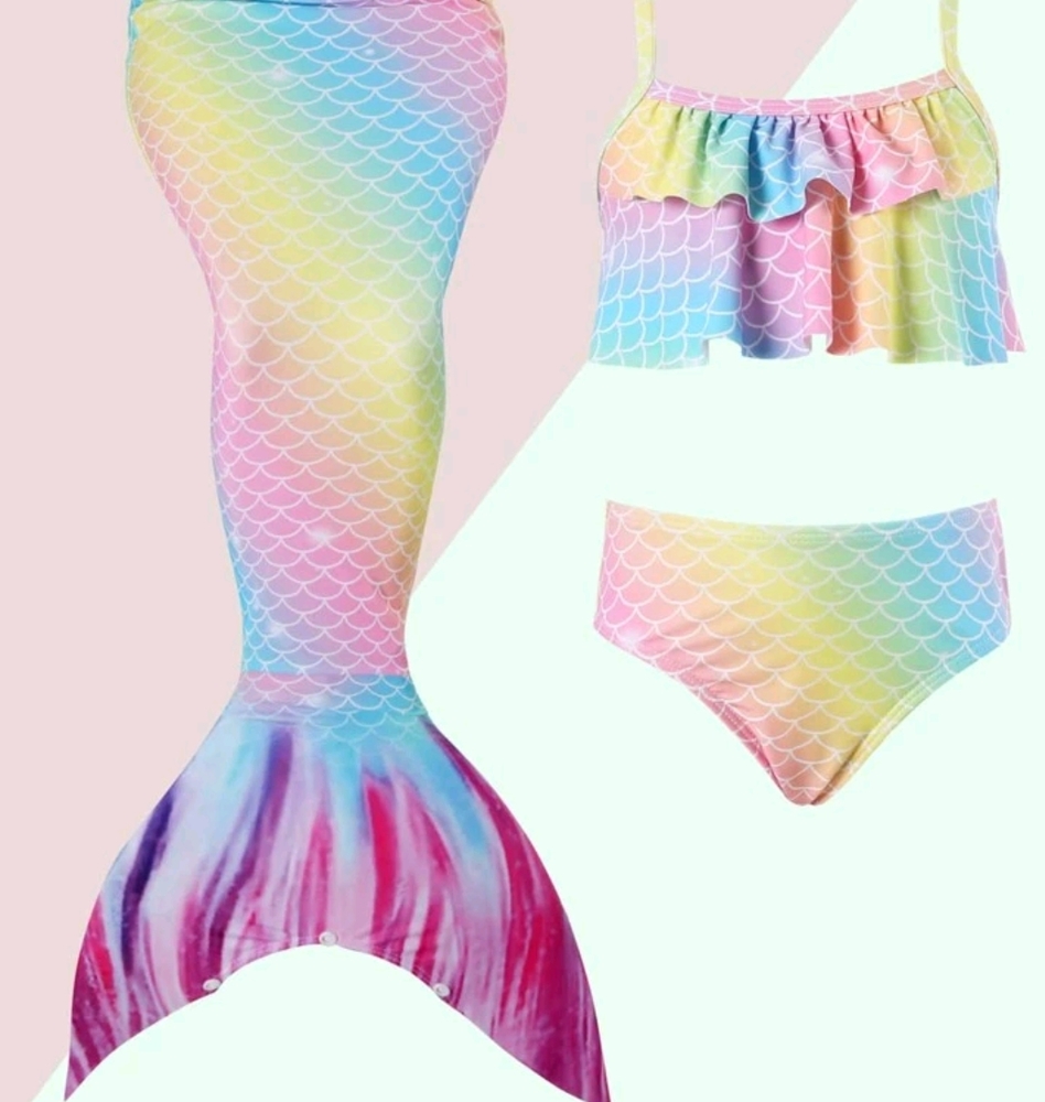 New 3pack tottler girls fish scales marmaid tail bikini swimsuit.